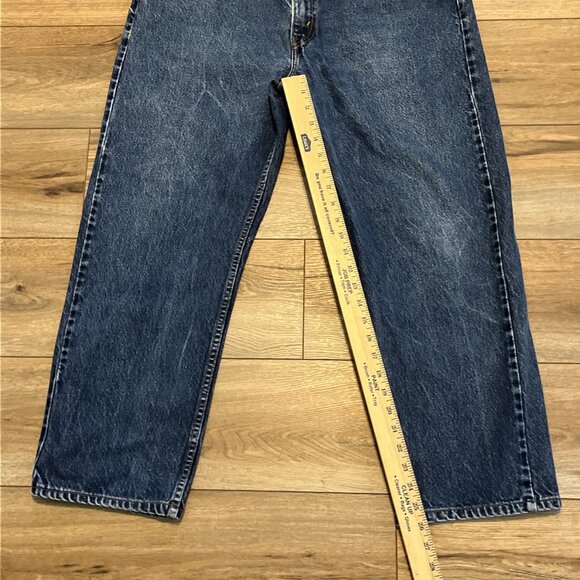 Men's VTG Levis 505 Regular Fit Denim Jeans SZ 38x30 Blue Red Tab Straight Leg - Picture 5 of 13